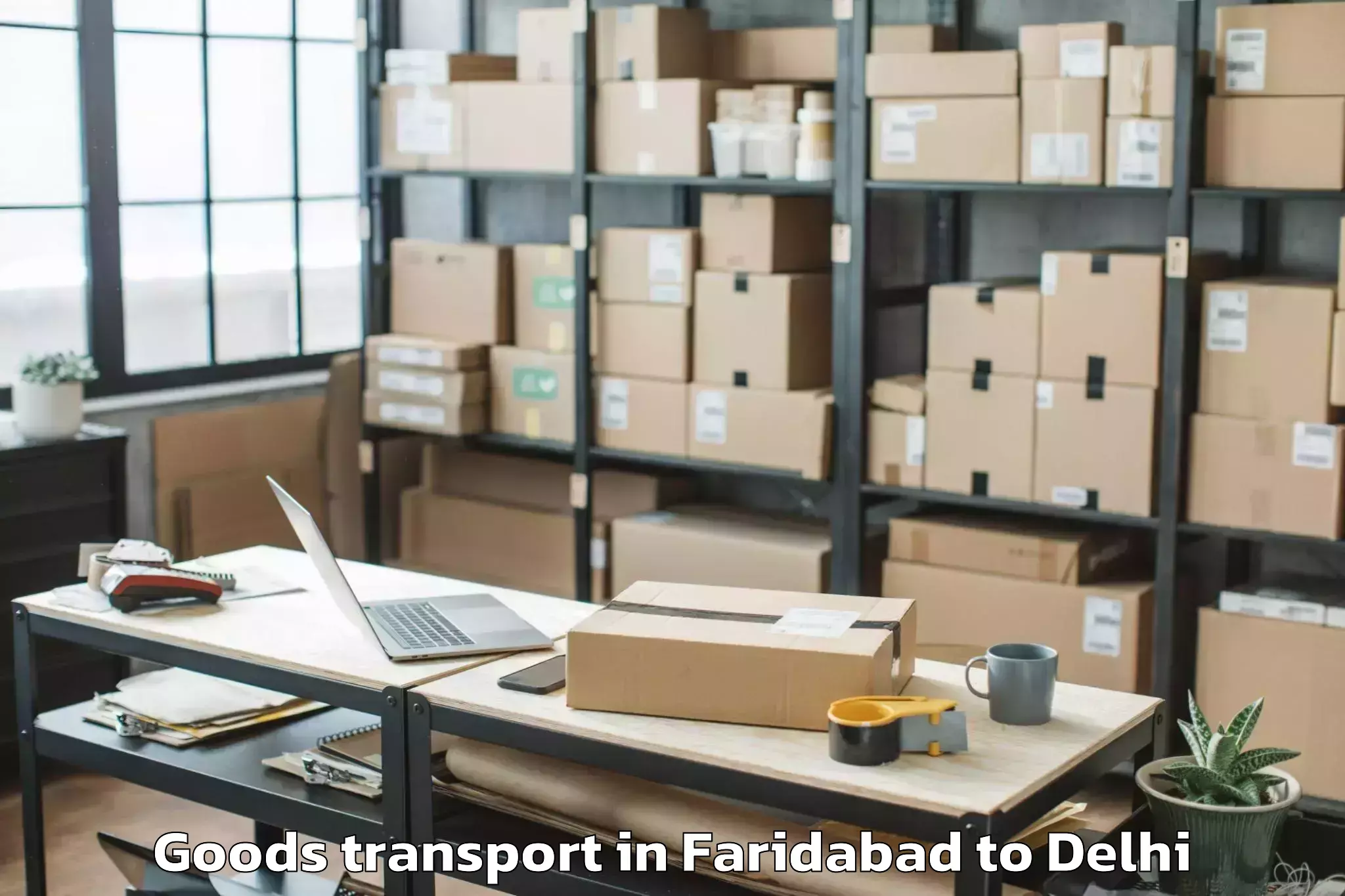 Book Faridabad to South Asian University New Del Goods Transport Online